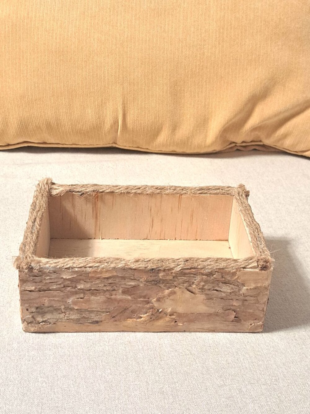 Small Rustic Handmade Open Top Wooden Box